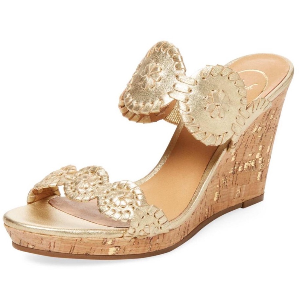 Jack Rogers Luccia wedge gold cork sandal